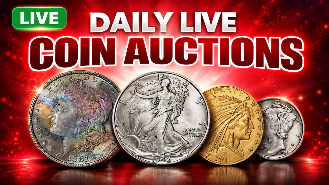 Daily live online coin auctions from Hertel's Coins on eBay