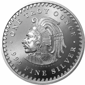 1 oz Aztec Calendar Silver Round (2)