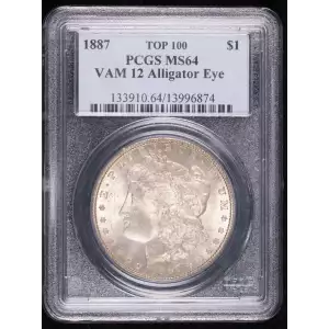 1887 $1 VAM 12 Alligator Eye