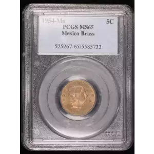 1954-Mo 5C Brass, No Dot, KM-426