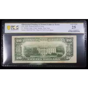 $20 1950 blue-Green seal. Small Size $20 Federal Reserve Notes 2059-B