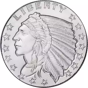 Incuse Indian 1oz Silver Round 