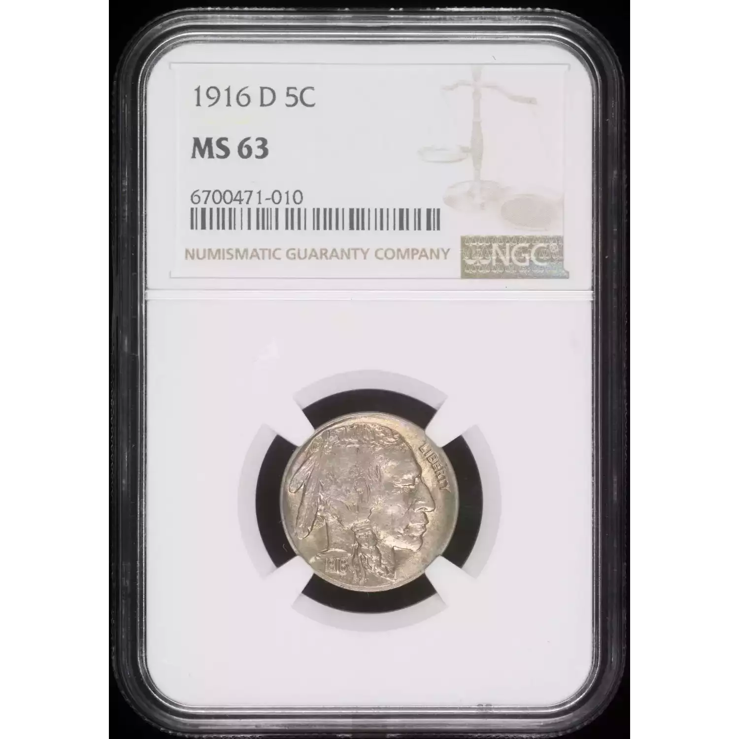 five cent nickel with indian head and buffalo