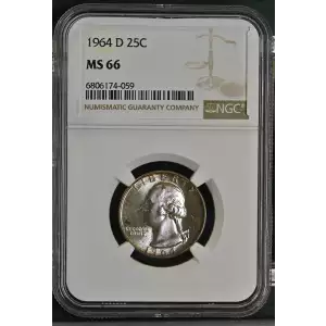 Quarter Dollars-Washington-Silver Coinage