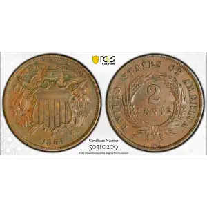 1864 2C Small Motto, BN