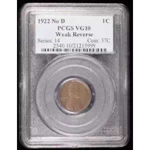 1922 No D 1C Weak Reverse, BN